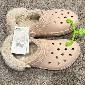 Crocs Classic Fleece Lined Clog Slip On Comfort Quartz Pink Size 9 Womens